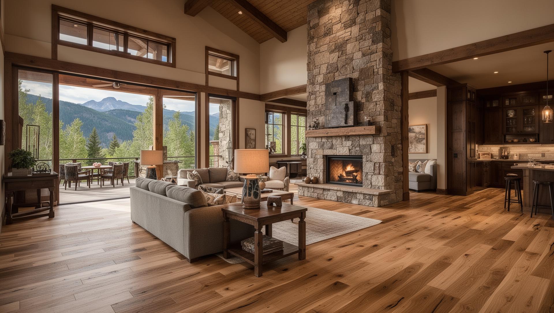 Premium hardwood flooring in Basalt residence