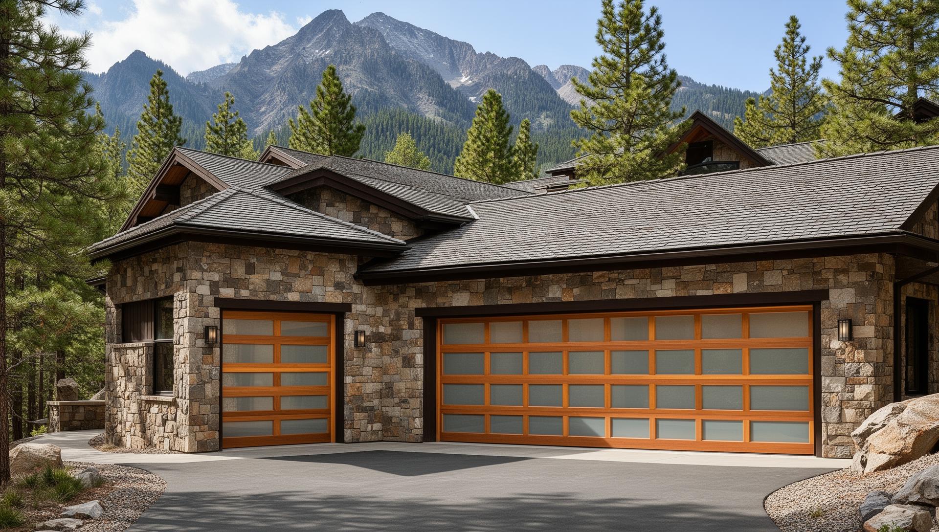 Custom garage door installation in Eagle home